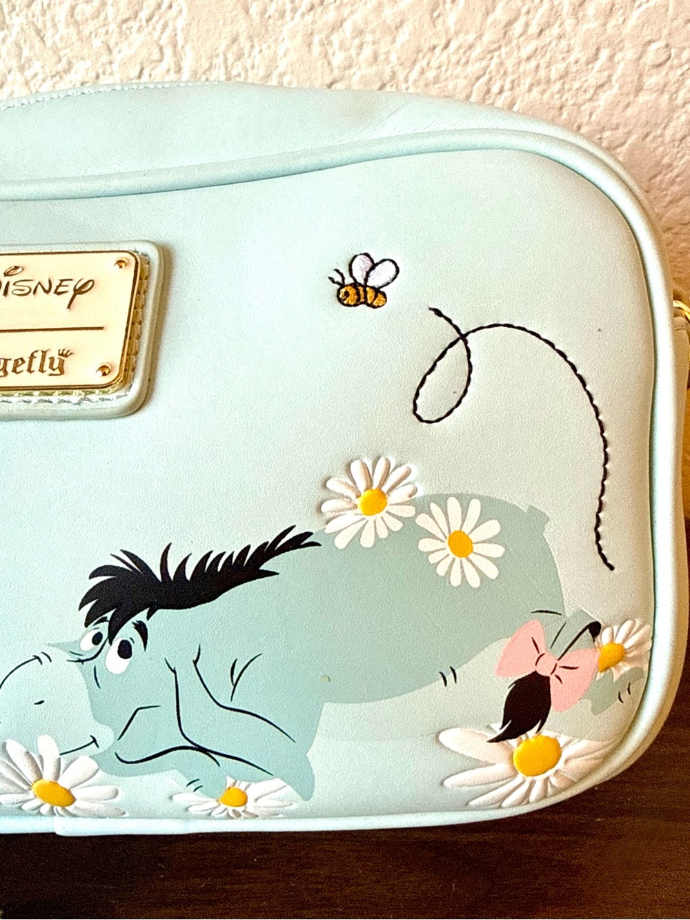 Disney Loungefly Pastel Blue Eeyore Daisy Crossbody Bag Winnie the Pooh - Picture 5 of 16